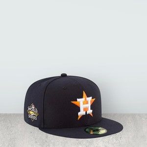Men's New Era  Navy Houston Astros 2022 World Series Side Patch Size 7 1/2”